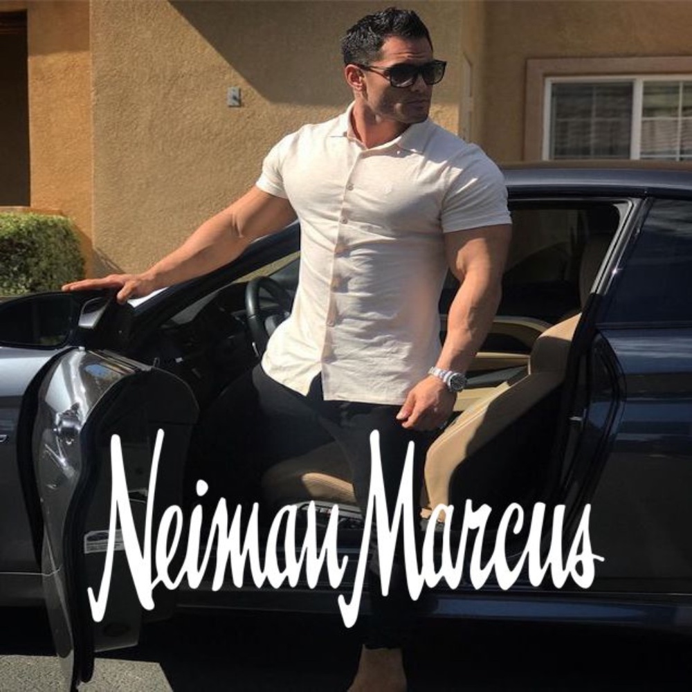 Neiman Marcus Linen Guayabera Shirt Medim loose